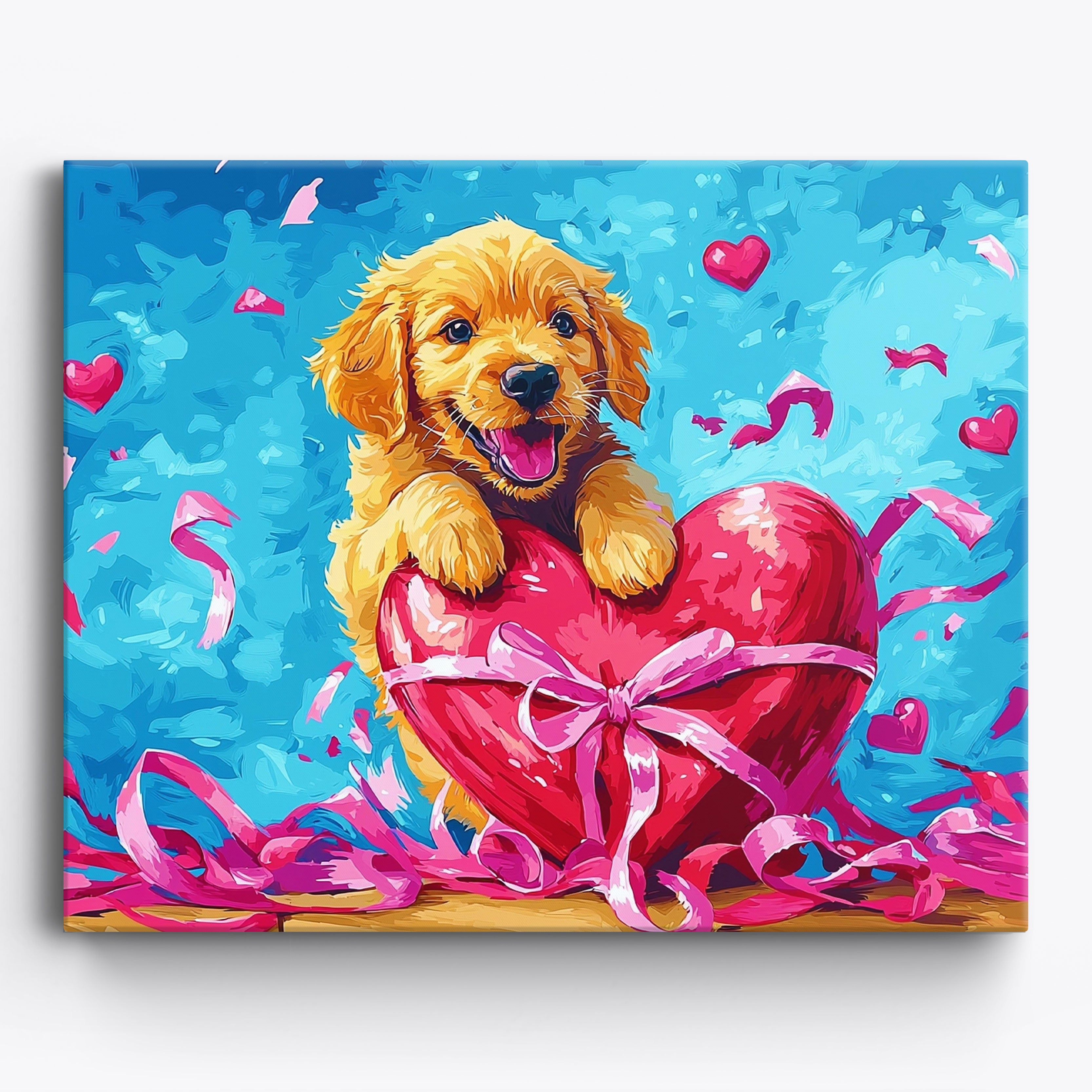 Excited Pup No Frame / Regular (15.75"x19.7"/40x50cm)