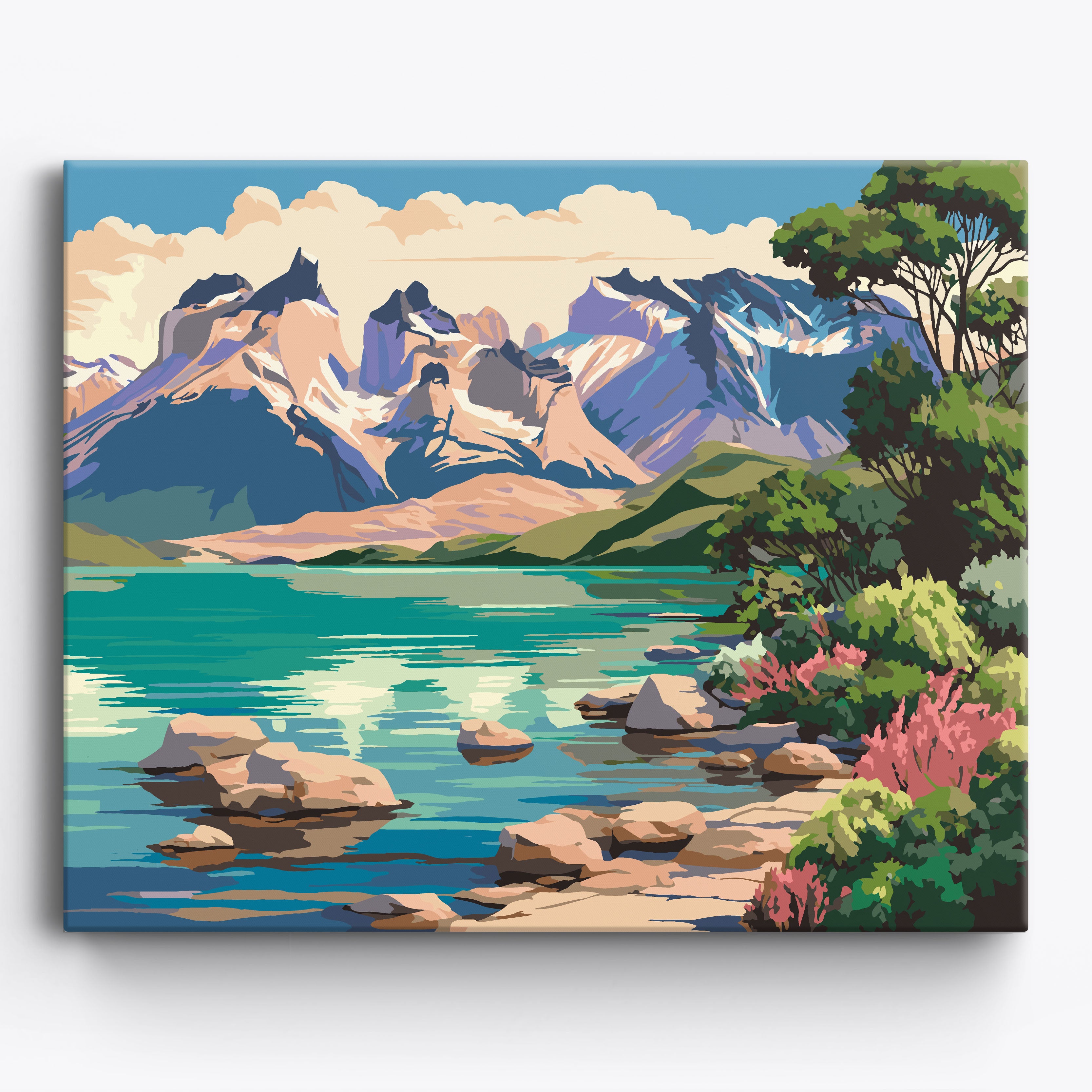 Turquoise Peaks No Frame / 50x40cm