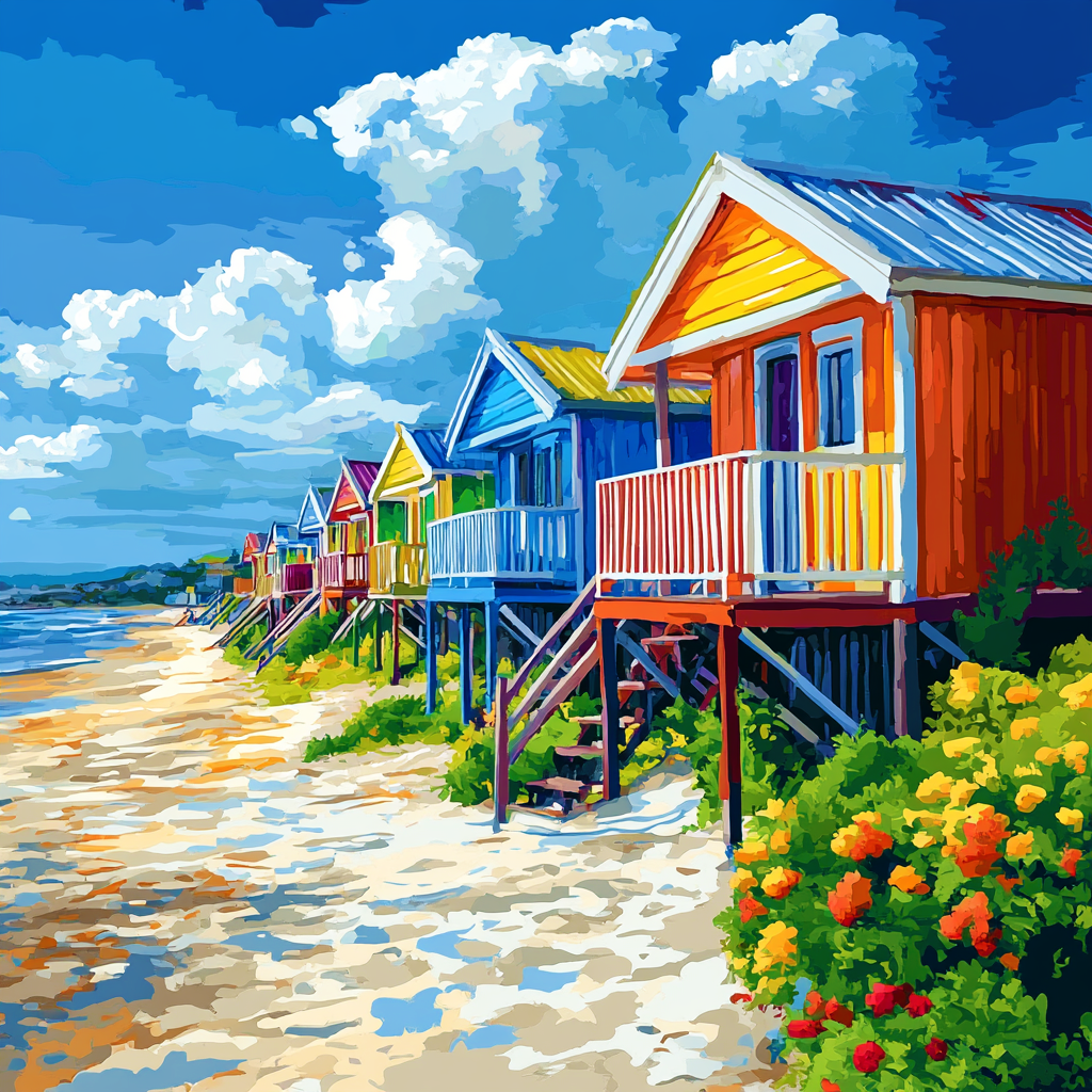 Colorful Beach Huts