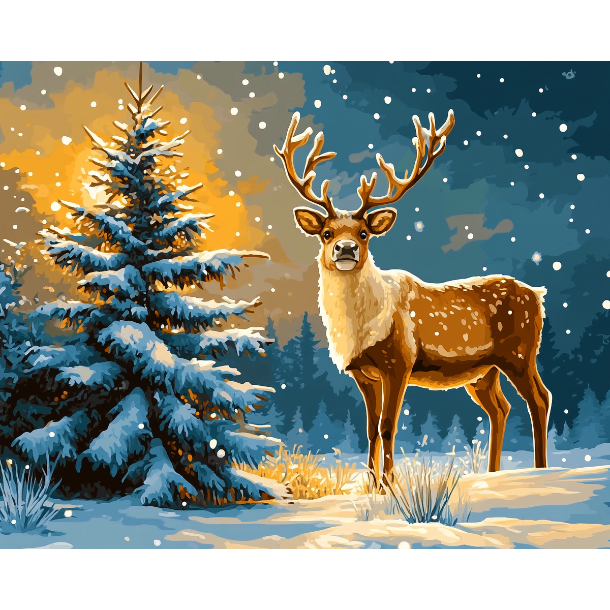 Frostiger Hirsch
