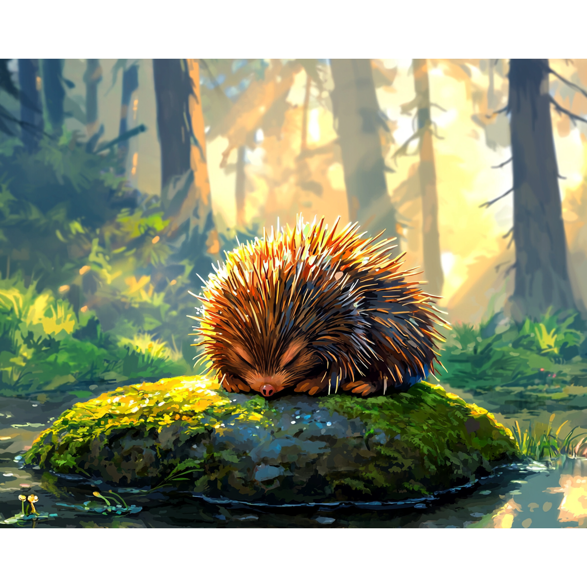 Nebliges Morgen-Tenrec