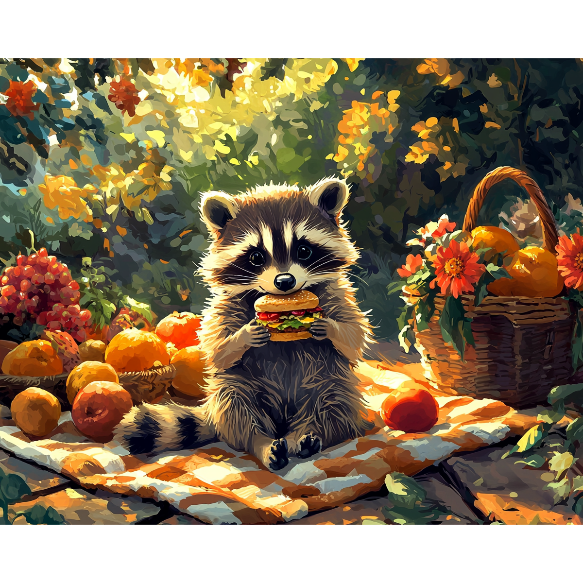Waschbär-Festmahl