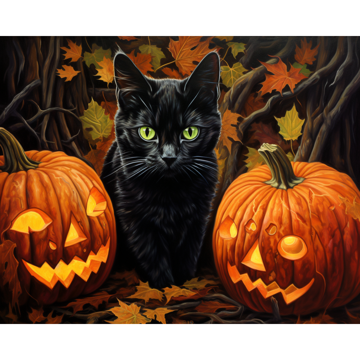 Das Kürbisabenteuer der schwarzen Katze
