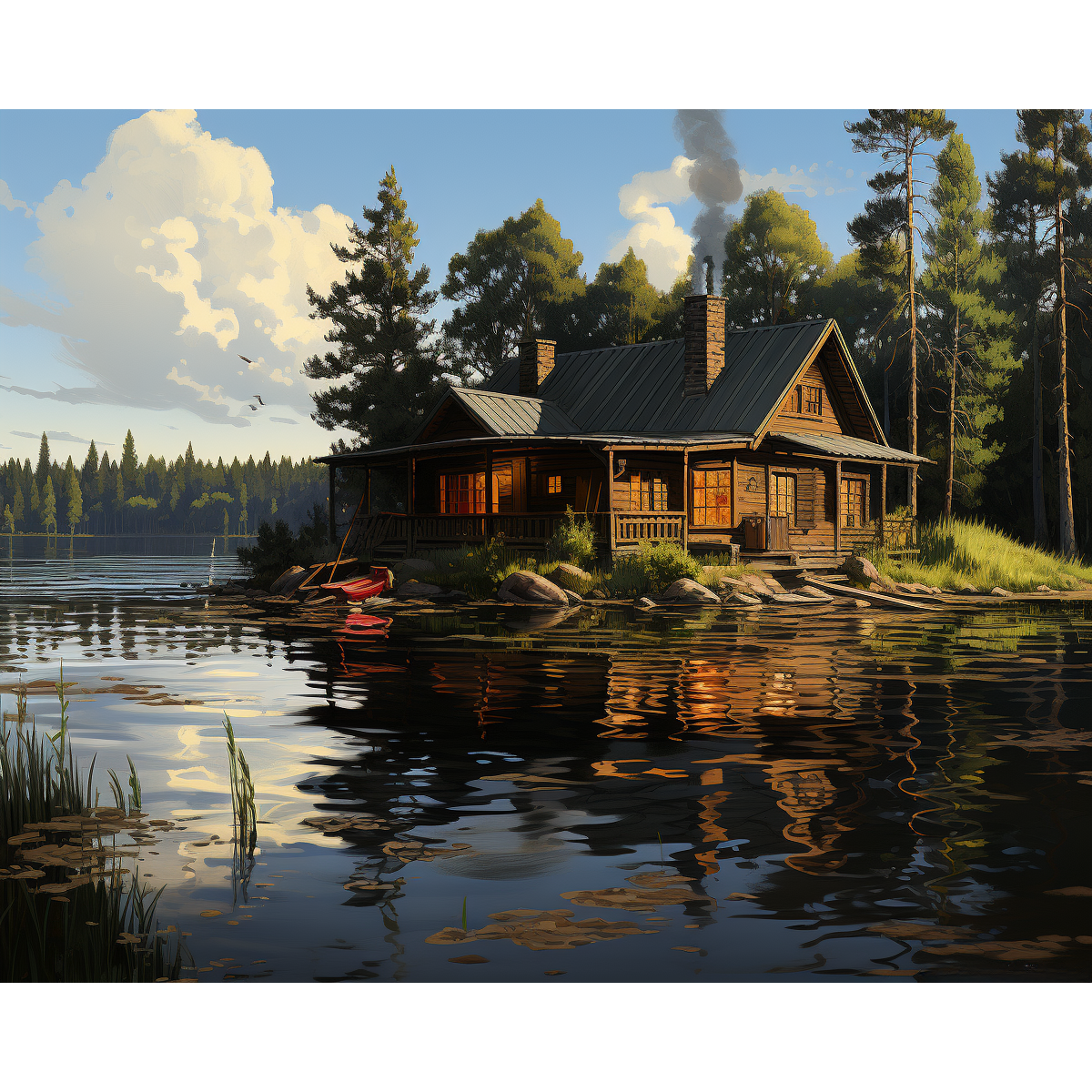 Hütte am See