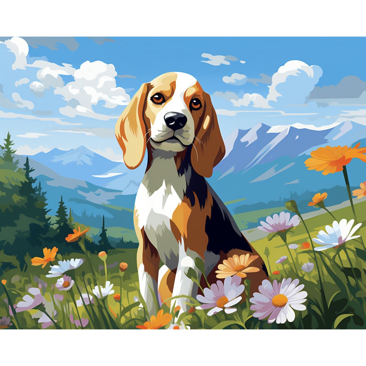 Farbtöne des Beagle-Glücks