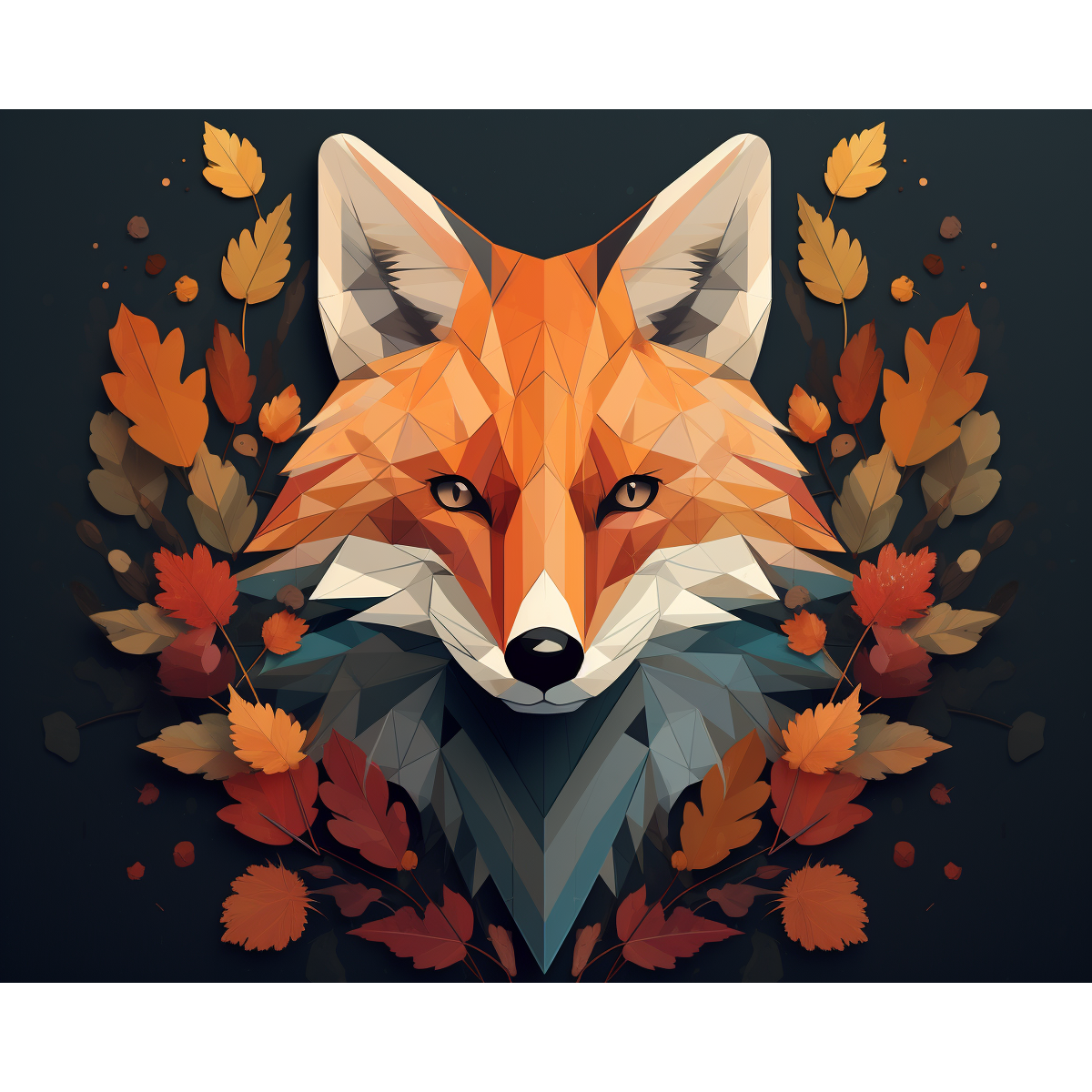 Minimalistisches Fuchsgesicht